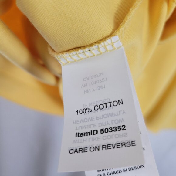 NEW LL Bean Petite Large Top Crew Yellow Cotton Round Neck Long Sleeves NWT - Picture 7 of 8